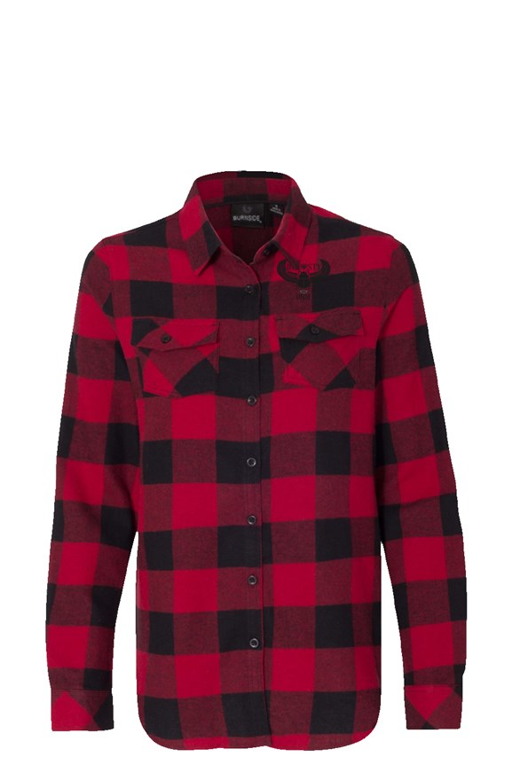 DYNASTY Womens Long Sleeve Red Flannel