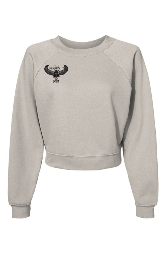 DYNASTY Womens Raglan Pullover Fleece Sweatshirt