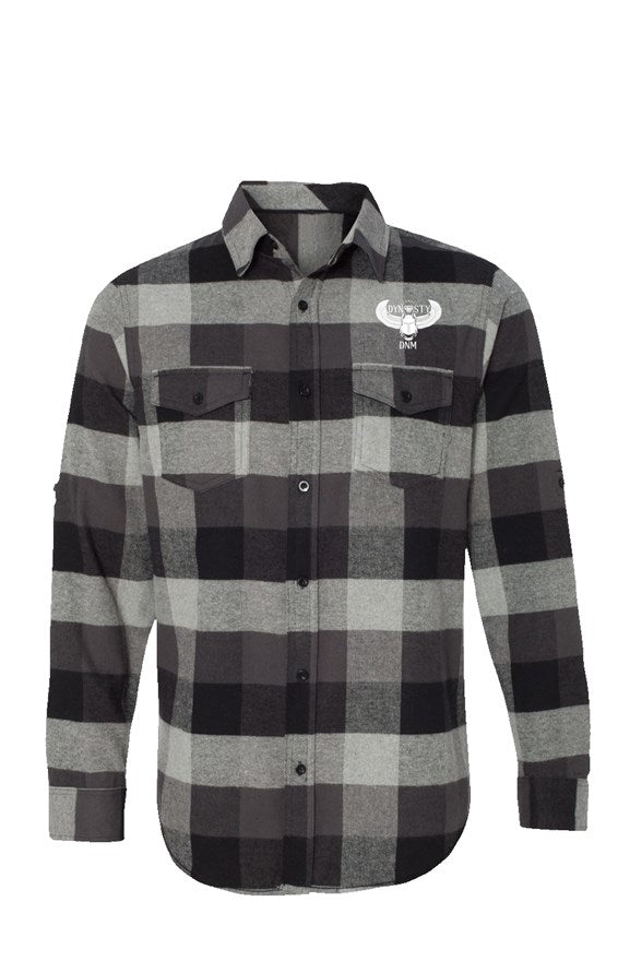 DYNASTY Long Sleeve Flannel Grey And Black